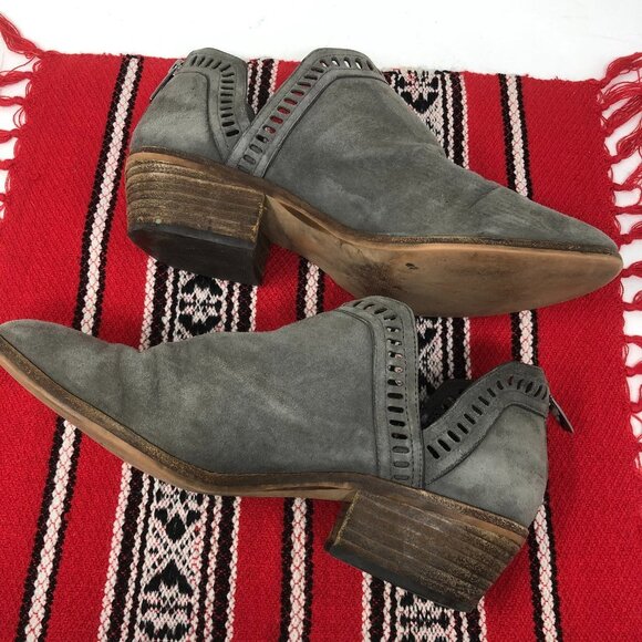 Vince Camuto Leather Suede Persiella Booties 8.5 - Picture 3 of 13